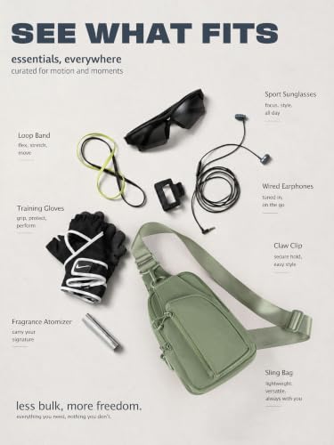 Image of ODODOS Sling Bag with Adjustable Straps Crossbody Chest Bag Lightweight Backpack for Casual Traveling Hiking