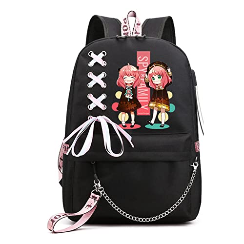 KIKON SP-Y×FAMI-LY Sac À Dos Homme Anime Sac À Dos Scolaire USB-Port Cartable Fille Portable Sac De Voyage-A07||32 * 15 * 45CM