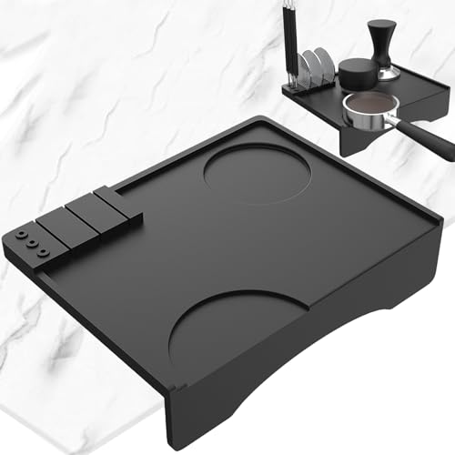 Catálogo de Prensadores de café los más recomendados. 39 Esterilla para Manipular Café, Multi-función Espesar Antideslizante Resistencia del Café Tamper Holder Estera del Cojín, Almohadilla Resistente al Desgaste de Prensador de...