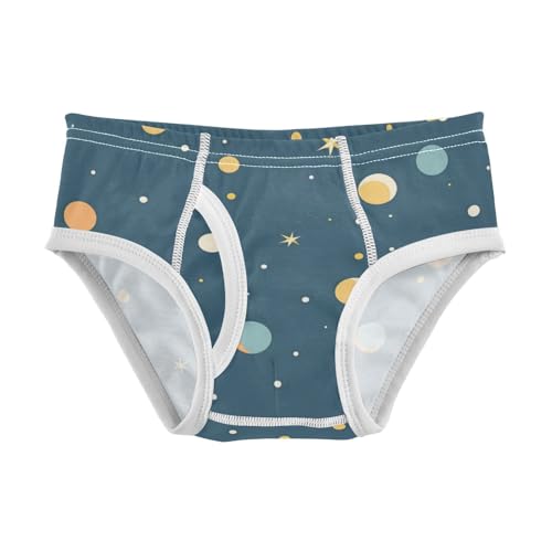 KLL Blue Gold Pois Polka Dots Toddler Boy Pure Cotton Underwear Briefs Breathable Children Panties