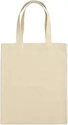 Bolsa Sacola Eco Bag de Algodão 30 x 40 cm Bege Cru Natural Ecológico e Reutilizável com Costura e Alças Reforçadas
