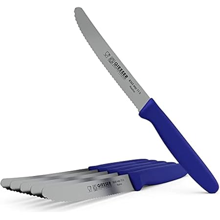 GIESSER seit 1776 - Made in Germany - Tomatenmesser 6er Set blau ...