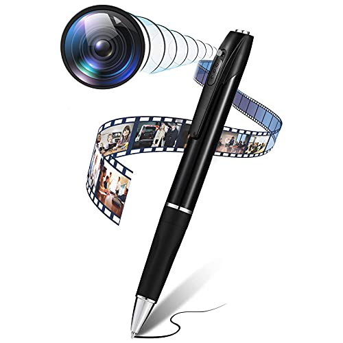 Mini Hidden Camera Spy Camera Pen HD 1080P, Body Portable Pocket Camera Nanny Camera with 32GB SD Card, Picture Taking, Surveillance Security Cameras for Business Conference