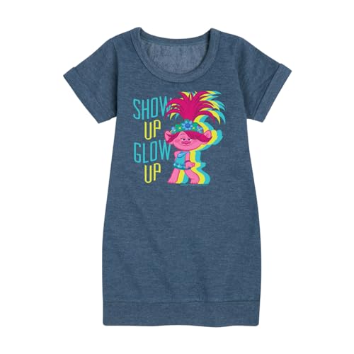 Trolls - Show Up Glow Up Poppy - Toddler & Youth Girls Fleece Dress
