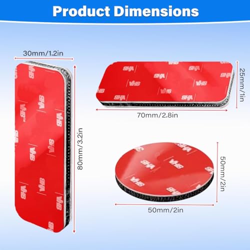 Image of 10 Pairs Adhesive Hook and Loop Strips Heavy Duty, Strong Back Adhesive Double Sided Hook Loop Tape(1x2.8in)