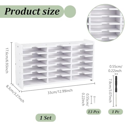 Image of UNICRAFTALE Ink Pad Storage Rack 18 Grids Inkpad Storage Box Stamp Pad Storage Organizer White Stamp Pad Organizer Holder for Desktop for Crafts Supply Stackable Mount