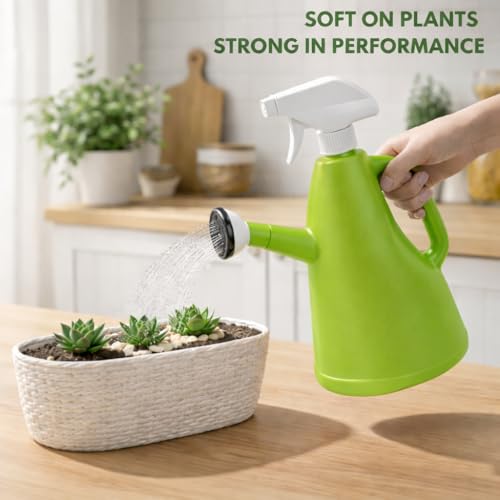 Image of Urban Upvan Watering and Spray Dual-Use Watering Can 1L | Garden Watering Sprayer Bottle with Adjustable Nozzle | Indoor Outdoor Plant Watering Tool for Home, Balcony & Garden (Green)
