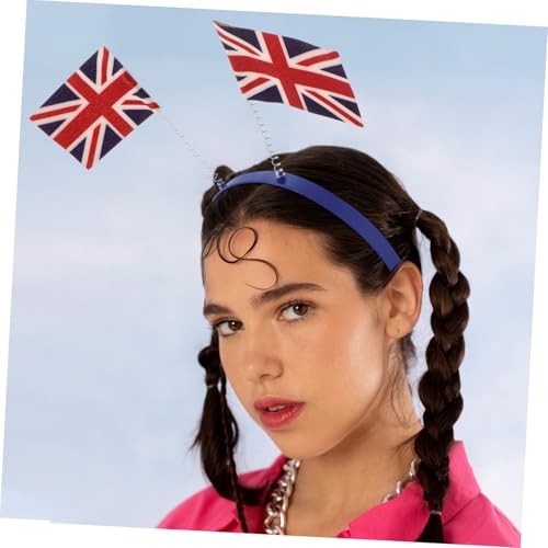Bandeau Union Jack 3D taille unique élastique pour supporter de foot et fête déguisée