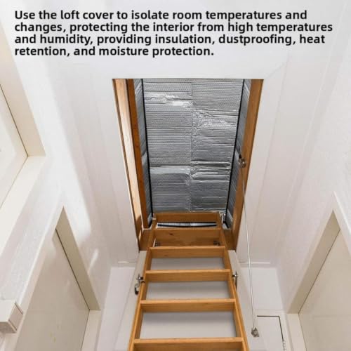 Escotilla de escalera aislada con aluminio para evitar pérdidas de calor 7