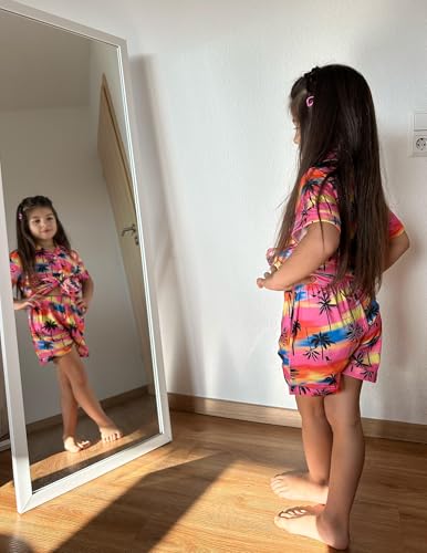 Image of Arshiner Girls Pajamas Sets Short Sleeve Kids Pjs Button Down Sleepwear