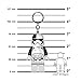 IQ Lego Star Wars First Order Stormtrooper Executioner Keychain Light - 3 Inch Tall Figure (KE115)