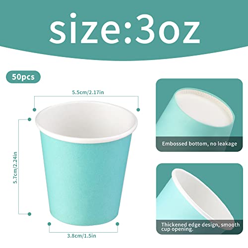 50 Pack 3Oz Paper Cups, Bathroom Cups Disposable,Moushwash Cups Small Snack Cups For Water, Juice,Candy Ideal For Party Bathroom And Office #TOP1