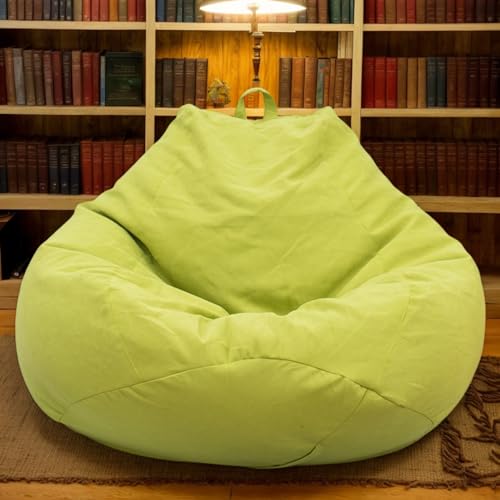 Funda de terciopelo extraíble y lavable con cremallera gruesa para silla de adulto, sofá, oficina, dormitorio, verde, 105 x 115 cm, decoración elegante y funcional para el hogar