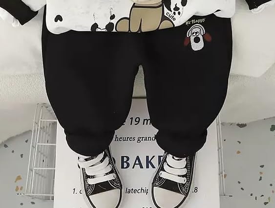 Image of Googo Gaaga Printed Kids Boys Cotton Sweatshirt with Solid Joggers