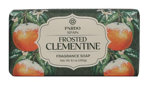 PARDO NAVIDAD CHRISTMAS FROSTED CLEMENTINE 260g. pastilla de jabon de manos con aroma cítrico y refrescante.