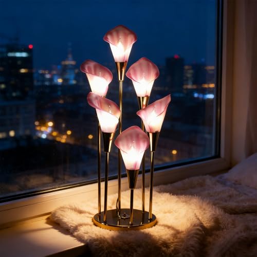 Calla Lily Lamp, Vintage Flower Lamp, Vintage 60s 70s Regency