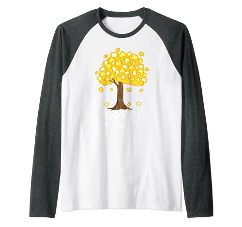 Photo de Abricot Tree Popcorn humoristique Pop Corn Mangeur de maïs Manche Raglan
