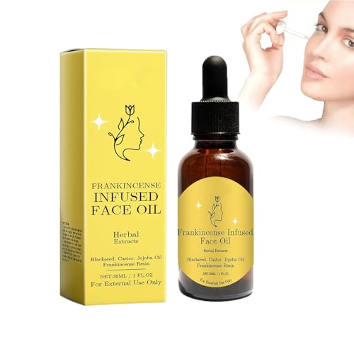Aceites hidratantes faciales antienvejecimiento de semillas negras orgánicas con infusión de resina de incienso Aceite de resina de incienso para el rostro Aceites de ricino y jojoba Aceite hidratante
