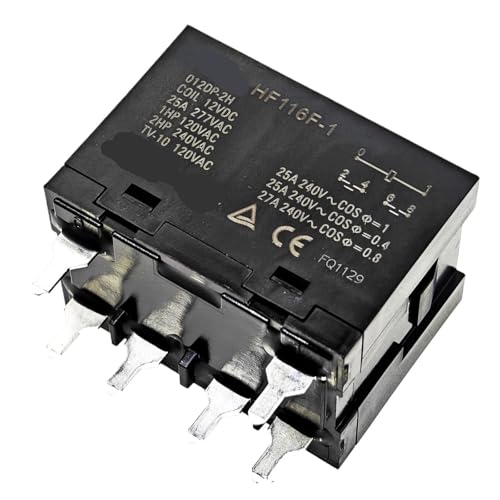 Relais HF116F-1 012DP-2H 12VDC 25A de puissance électromécanique