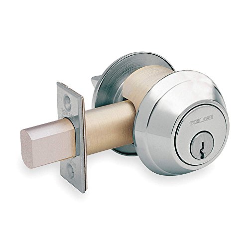 Schlage B660P 626 B600 Single Cyl Deadbolt 626, Satin Chrome Plated