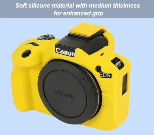 Funda de silicona para cámara Canon EOS R50, color amarillo miniatura 5
