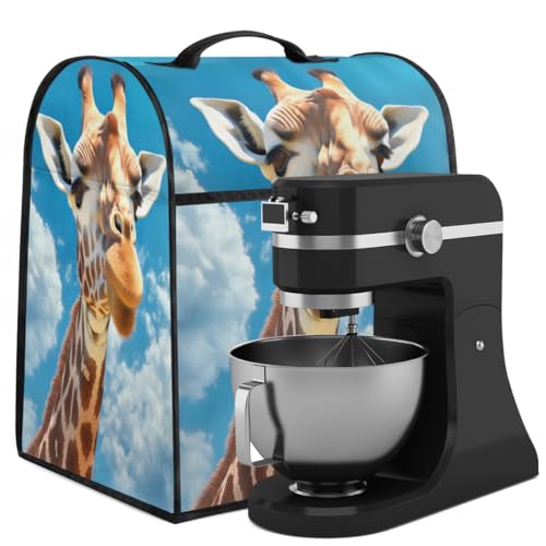 Coffee Maker Cover Giraffe Animal Kitchen Appliance Covers Small Appliance Covers Blender Cover Juicer Cover Dust Covers for Kitchen Appliances with Top Handle and Pockets,Washable,C706