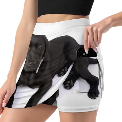 Jupe short de golf anti-frottement avec poche intégrée pour tennis et course