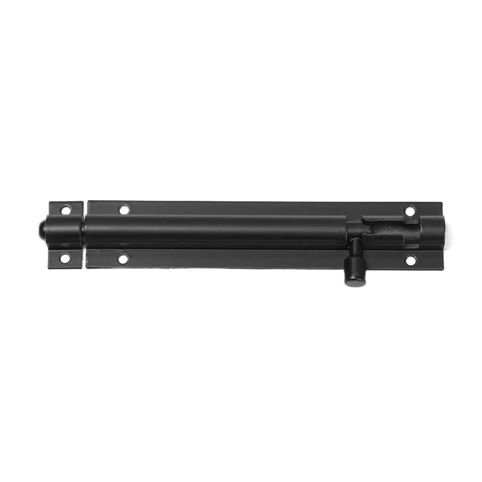 Gate Bolt 2-8" Heavy Duty Large Garden Gate Shed Sliding Door Tower Bolt Latch Catch Home Hardware Black and Silver(Black-5inch)