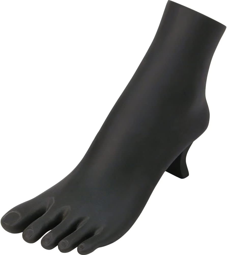 Ankle Bracelet, Anklet and Toe Ring Jewelry Display Foot 8.5"x6.5" (Black)