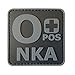 LEGEEON ACU Subdued OPOS O+ NKA Blood Type No Known Allergies Morale PVC Rubber Touch Fastener Patch