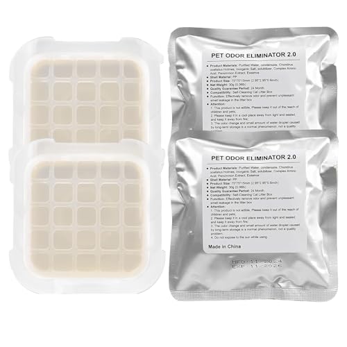 TENGWA Destructeur d'odeur Lot de 2 Anti Odeur Litiere Chat Mise à Niveau 2.0 Désodorisant Litiere Chat Convient à Tous Types de Bacs à Litière Poubelles Meubles de Salle de Bain et Petits Espaces