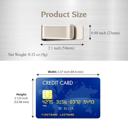 Compact Titanium Wallet & Money Clip – Premium Credit Card Holder and Cash Holder for EDC, Great Gift Idea! Great Christmas Gift, Graduation Gift. Slim Wallet with Money Clip for Cards and Cash4