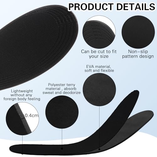 3 Pairs Sockless Shoe Liner No Show Socks Washable Barefoot Shoe Insert Insoles Women Man3