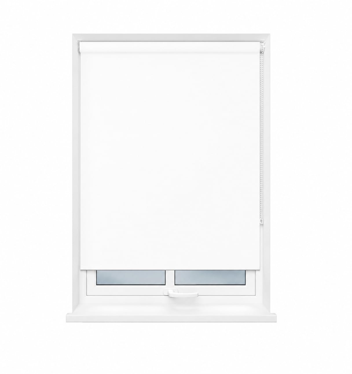 Home In Style 4U White Roller blinds Thermal Insulated Blackout Roller blind - Trimmable UV Protection Child Safety Easy Fit Home Office Window Blinds W 174cm x L 210cm