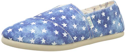 PAEZ Classic Print Stars, Alpargatas para Mujer, Azul (Azul 316), 37 EU