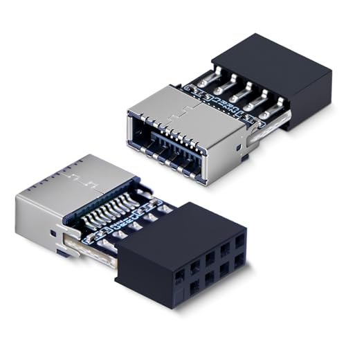 YSIUENG USB 2.0 to 3.2 Gen 1 Header Adapter 2-Pack