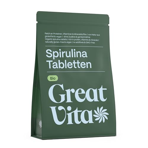 GreatVita Bio Spirulina Tabletten (500mg) Spirulina Alge im Beutel (400 g (1er Pack))