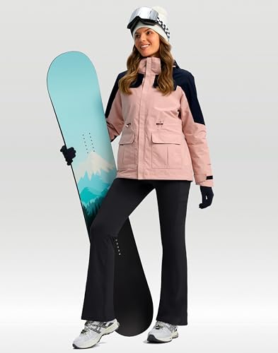 G Gradual Women's Fleece Lined Pants Water Resistant Winter Thermal Flare Leggings Hiking Snow Pants for Women 4 Pockets - image 6
