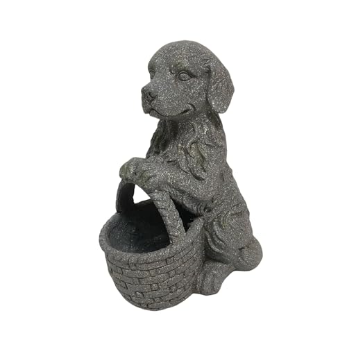 Red Carpet Studios Faux Stone Dog Plant Pot Cover 15.75