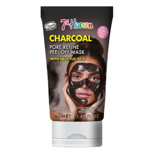 7th Heaven Charcoal Peel-Off Face Mask with Salicylic Acid, 50 ml Tube