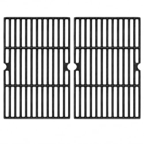 Image of Hisencn 70-01-634 Grill Cooking Grates for Dyna-Glo DGF350CSP DGF350CSP-D DGH353CRP, 15.5'' X 21'' for Dyna Glo 2 Burner Gas Grill Grates, Cast Iron Grill Parts for Blue Rhino Grill GBC1932L