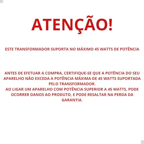 Conversor de Voltagem Transformador 110-220V - 220-110V 45W Produto Fabricado no Brasil