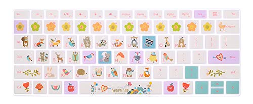 HRH Silicone Keyboard Cover Skin for Microsoft Surface Laptop 3 13.5" and 15" 2019 Released/Surface Book 3 13.5" and 15"/Surface Book 2 13.5&15 inch/Surface Laptop 2017/Laptop 2 2018,Forest Animals