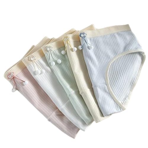 Women's Cotton Ribbed Panties, Soft Breathable Stretch Bikini Briefs, Cute Bow Design, Daily Comfort Underwear, Mid Rise-picture-25