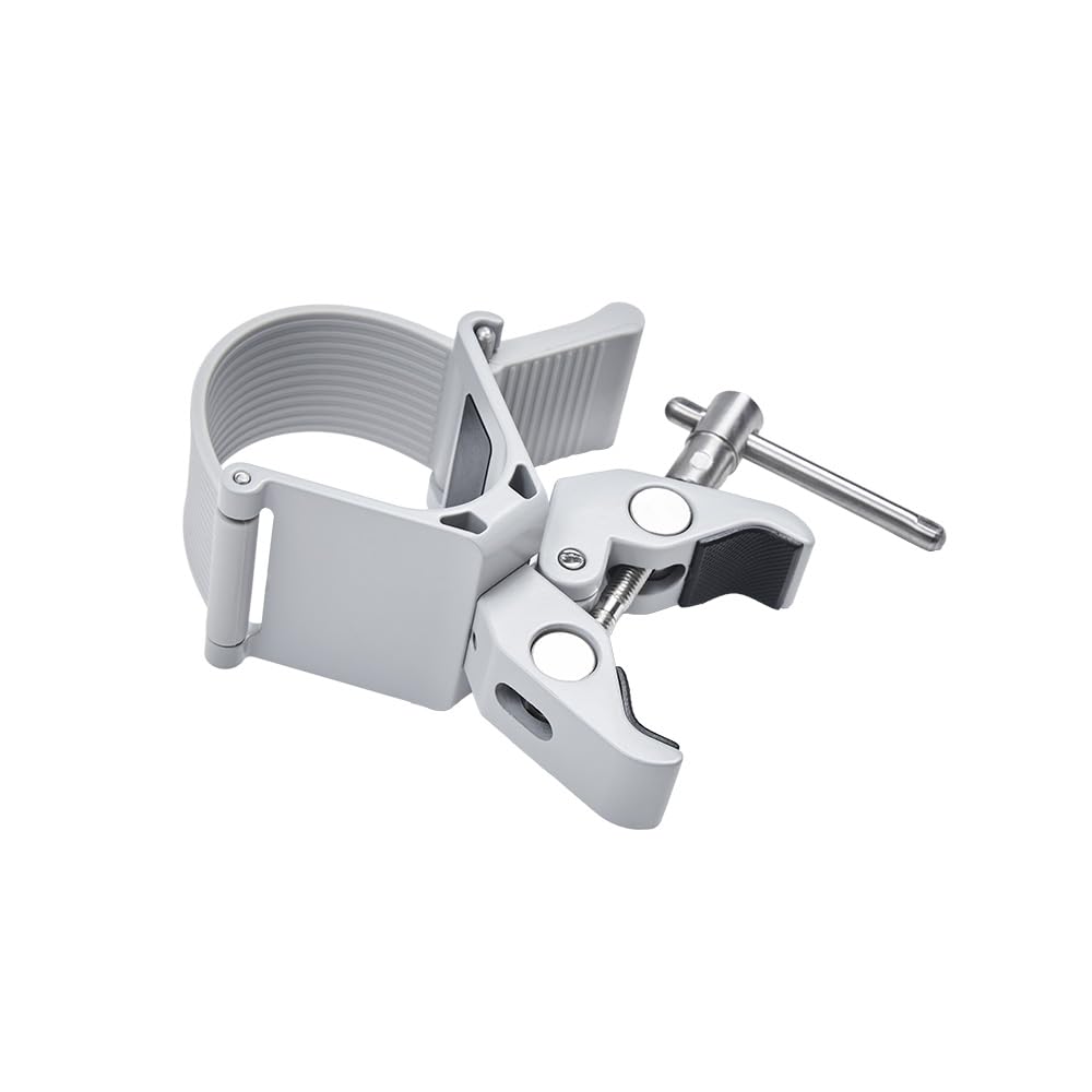 amaran Peak Light Stand Clamp – Morsetto per Batteria Peak con Cinghia in Silicone, Blocco a Rotazione, Filettatura 3/8"-16 – Per Treppiedi, Supporti, Tavoli