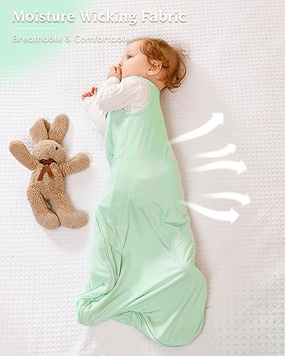 Image of TELIZ Baby Sleeping Bag Unisex Rayon Wearable Blankets for Baby and Toddlers Sleep Sacks 0.5 TOG