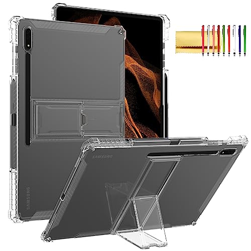 Coque Galaxy Tab S7 transparente pour travailler partout avec support et fente stylet