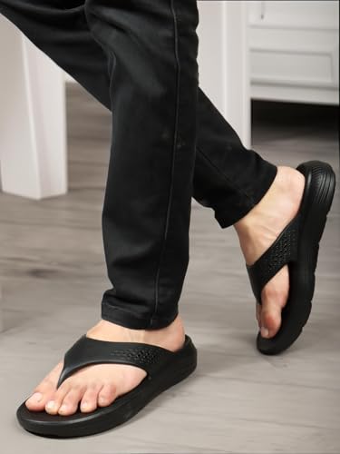 Image of Carlton London Men's Perforated Thong Comfort Sandals