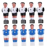 BATHVEVE Accesorios de Futbolín 10 Piezas Jugadores de Fútbol Estándar Figuras de Futbolistas de Plástico Duradero para Recambio de Mesas de Futbolín Uso en Juegos de Mesa y Ocio Deportivo