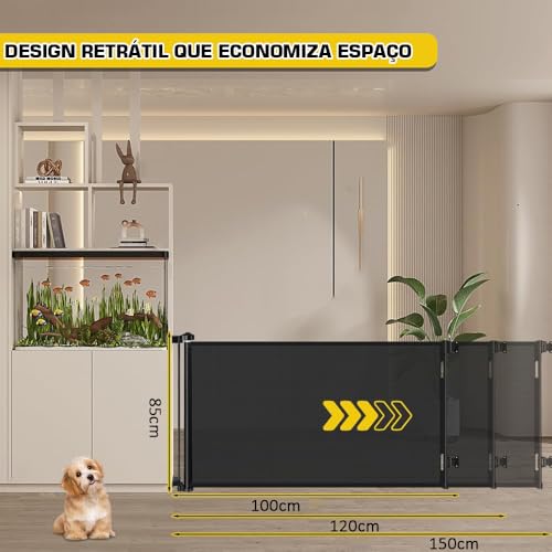 85cm x 150cm Grade para Cachorros, Tela Proteção Pet, Grade Tela de Proteção, Portao Pet, Portão pet